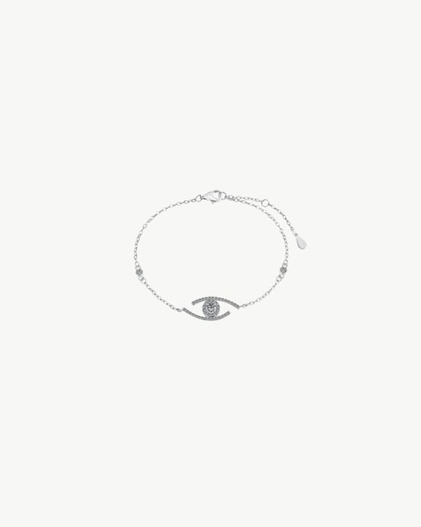 Silver 925 Evil Eye Zirconia Bracelet