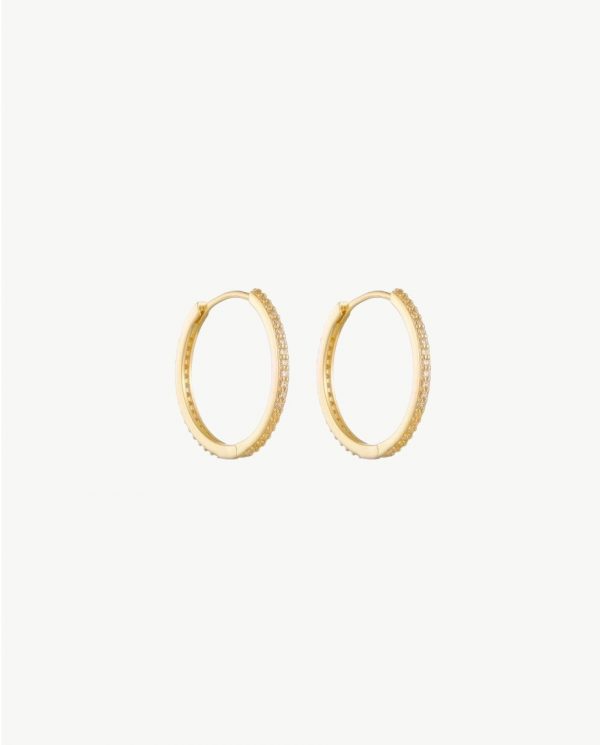 Silver 925 Zirconia Hoop Earrings