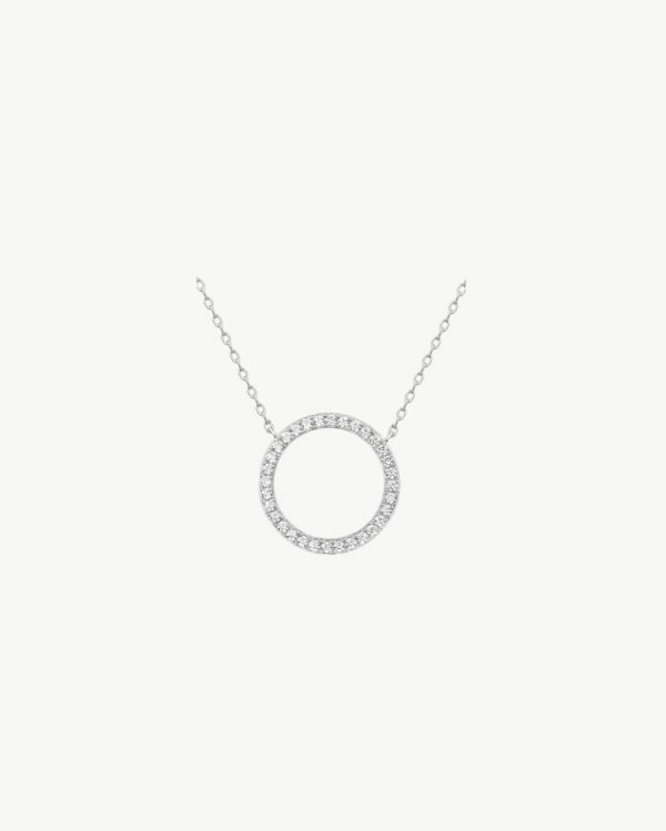 Silver 925 Zirconia Round Necklace