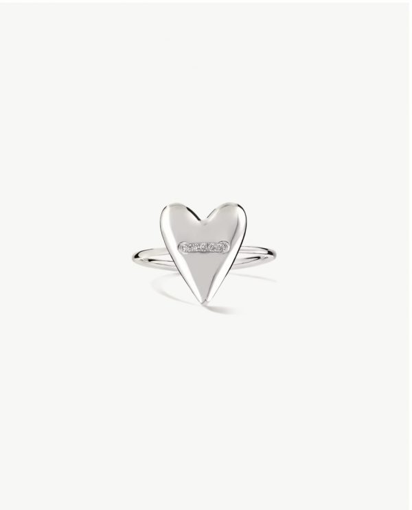 Silver 925 Heart Zirconia Ring